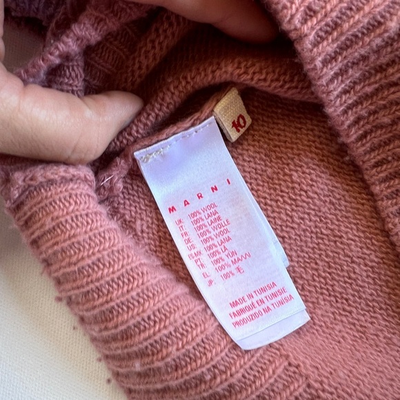 MARNI wool crew neck knit color block sweater - Picture 6 of 8